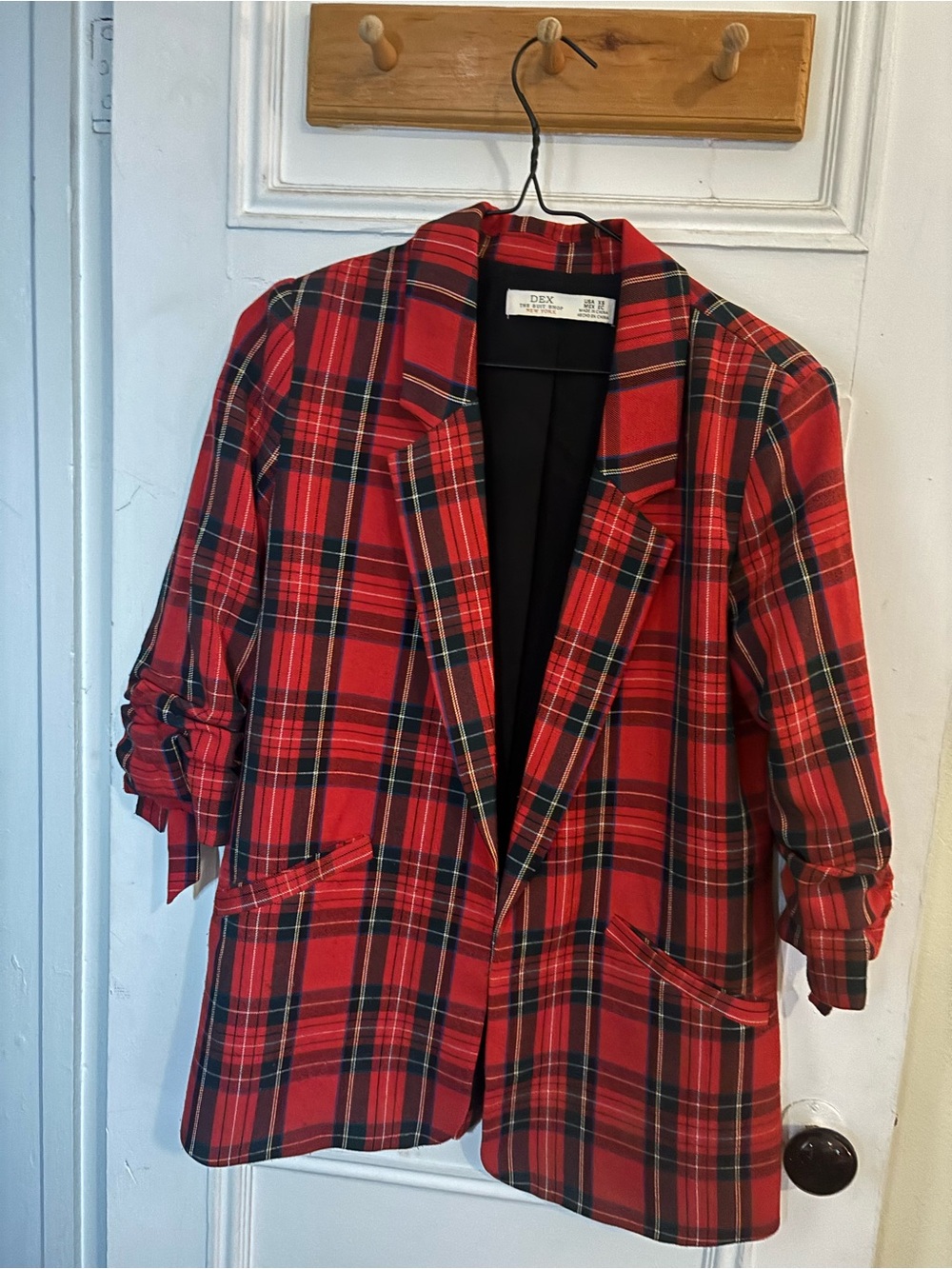 Red Plaid blazer